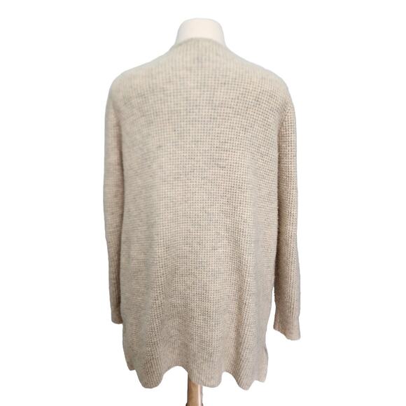 Time & Tru Oatmeal Long Oversized Boxy Cardigan Size Large - Picture 5 of 13